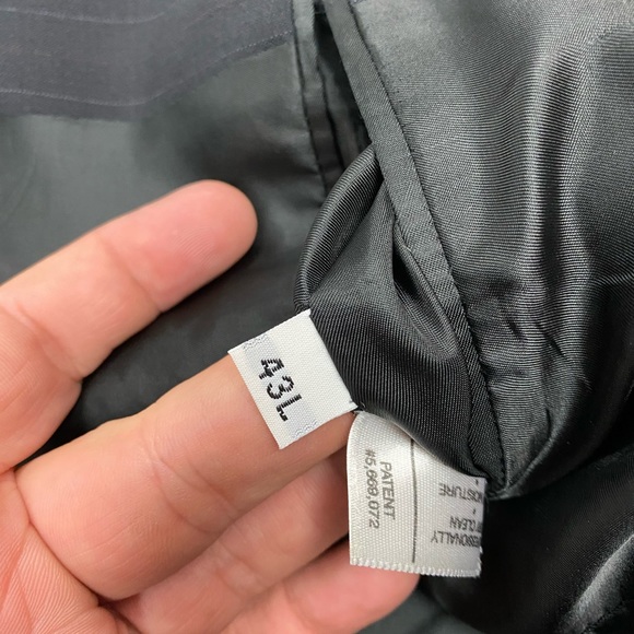 Hart Schaffner Marx Black w/ Gold Pinstripe Suit - Picture 7 of 10